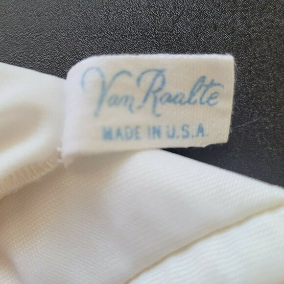 Vintage Van Roalte Half Slip White Small All Dupont Nylon Embroidered Hem USA - Picture 6 of 7